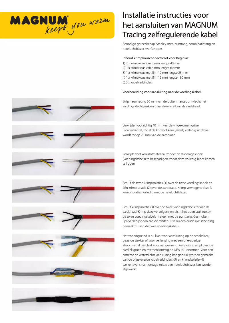 Page n°1 - Manuel utilisateur Magnum Tracing