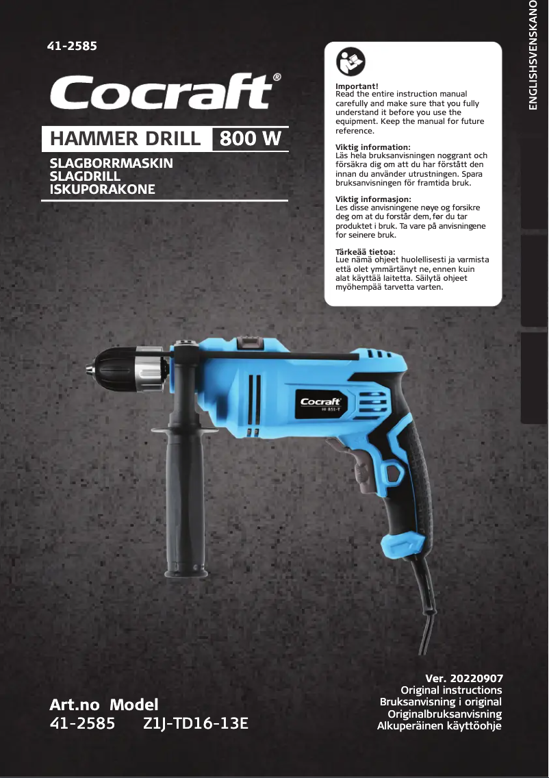 Page n°1 - Manuel utilisateur Cocraft HI 851-T