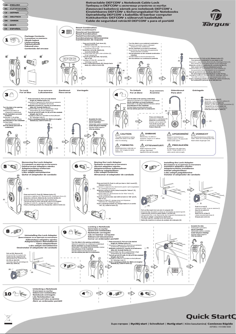 Page 1 of the manual User Manual Targus ASP29EU