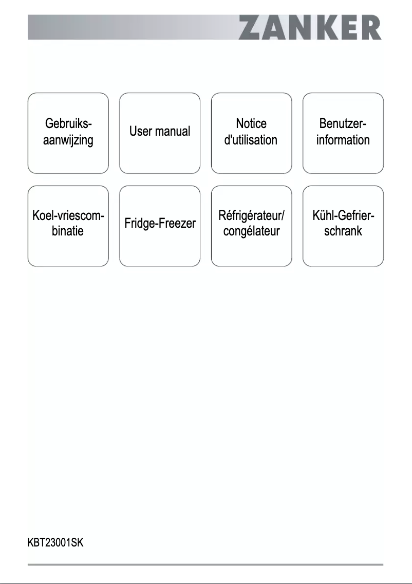 Image de la première page du manuel de l'appareil KBT23001SK