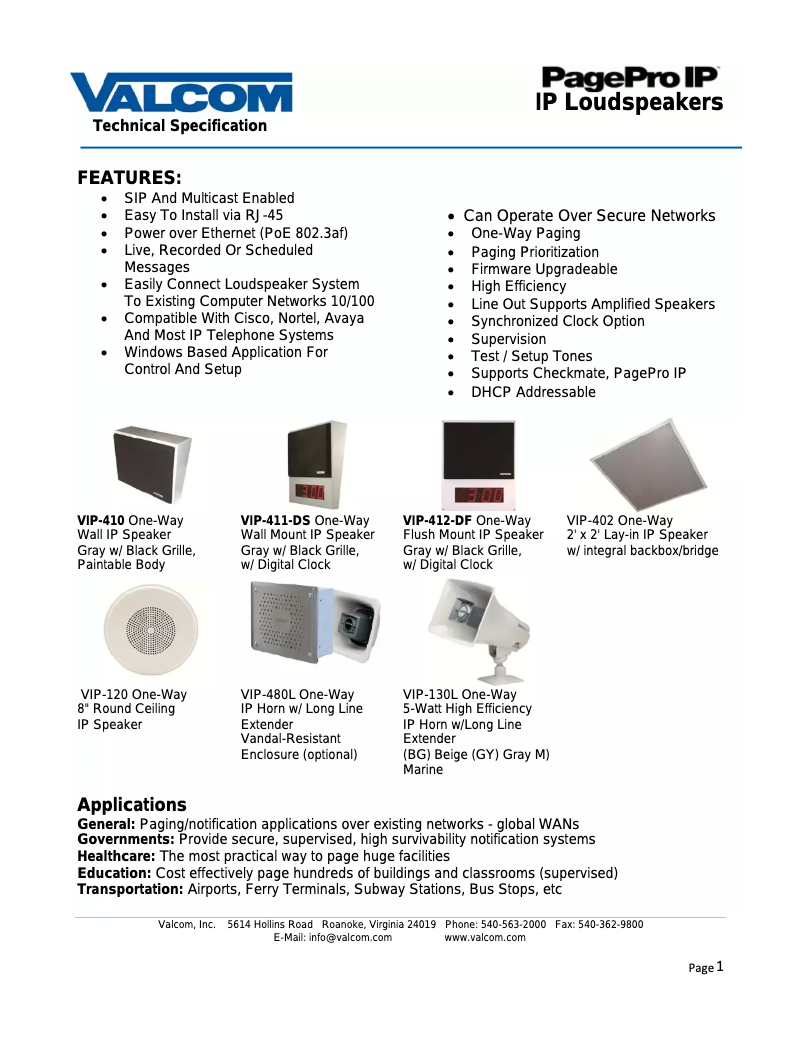 Image de la première page du manuel de l'appareil VIP-580