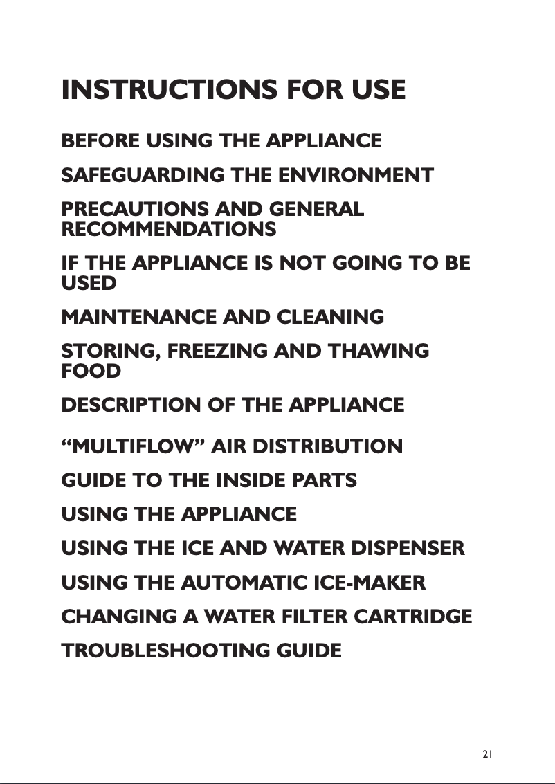 Page n°1 - Manuel utilisateur Smeg SRA20NE2