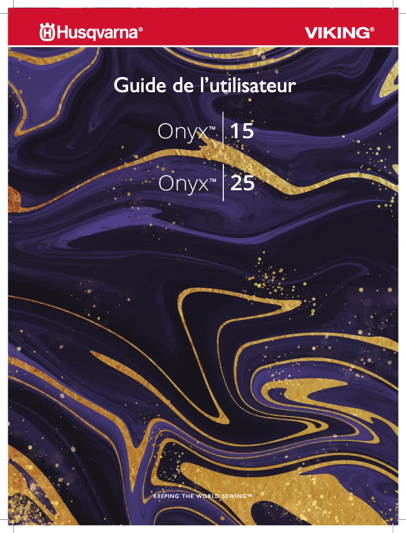 Page n°1 - Manuel utilisateur Husqvarna-Viking Onyx 25