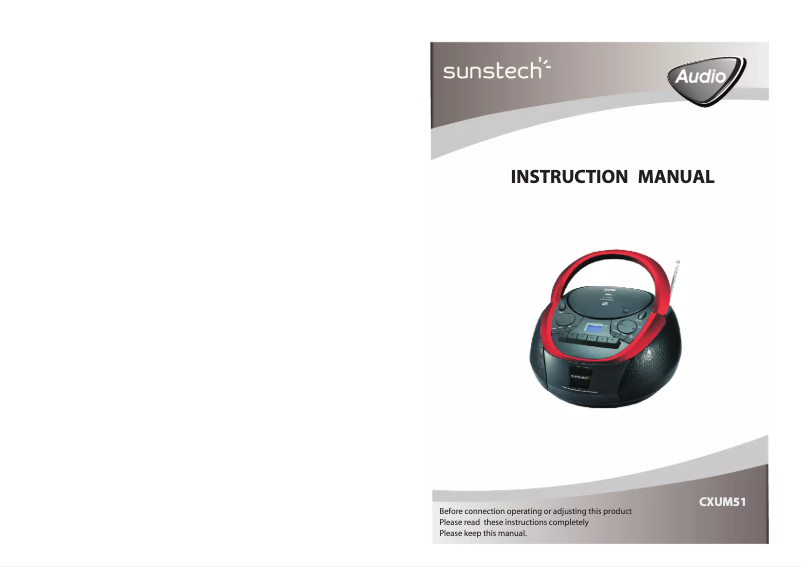Page n°1 - Manuel utilisateur Sunstech CXUM51