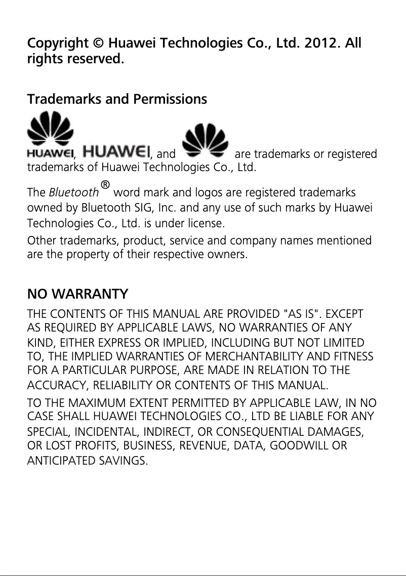 Page 1 de la notice Manuel utilisateur Huawei G7220