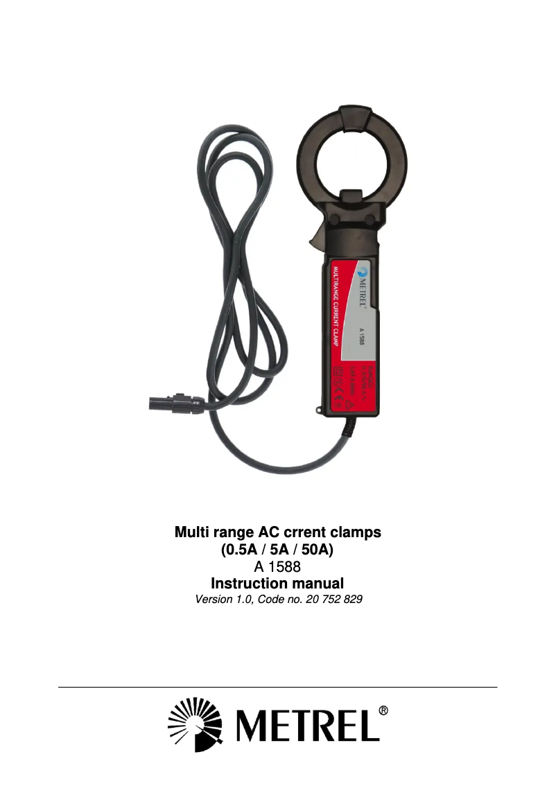 Image de la première page du manuel de l'appareil A 1588