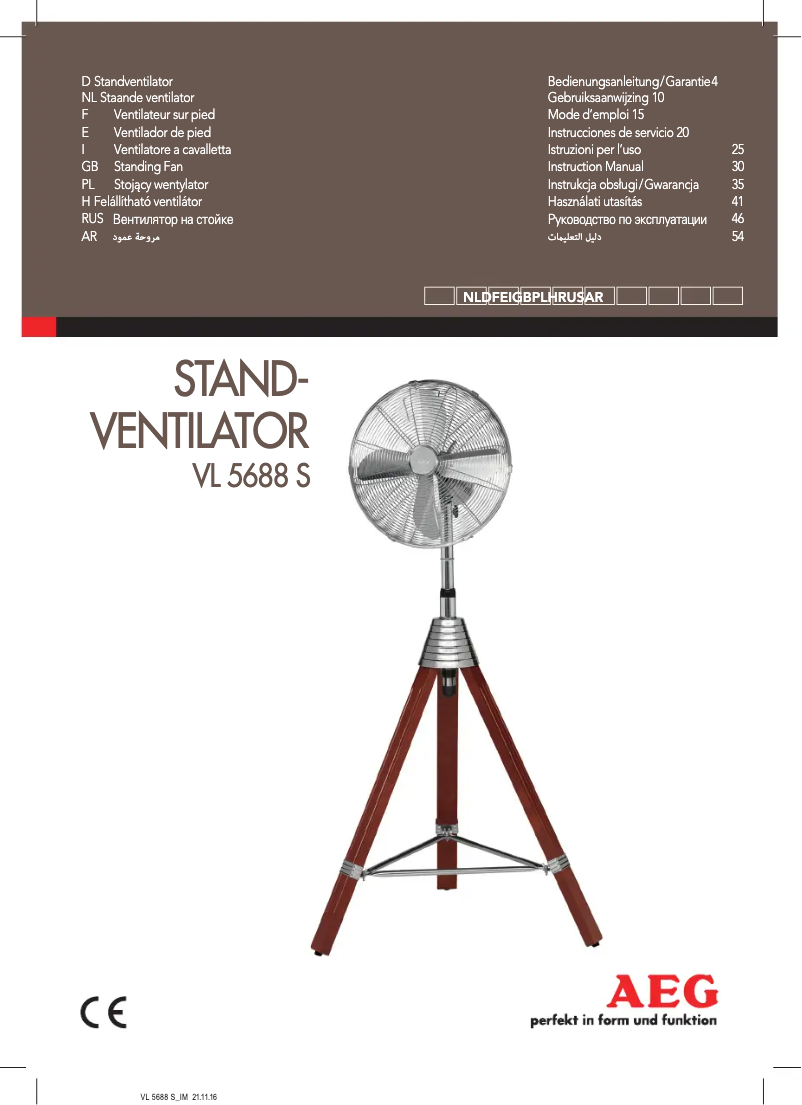 Page n°1 - Manuel utilisateur AEG VL 5688 S