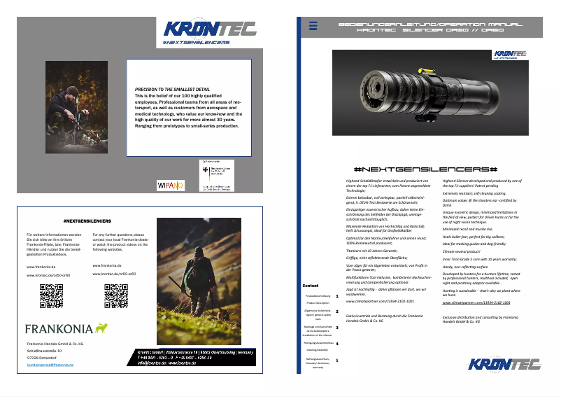 Page 1 de la notice Manuel utilisateur Krontec OR-50