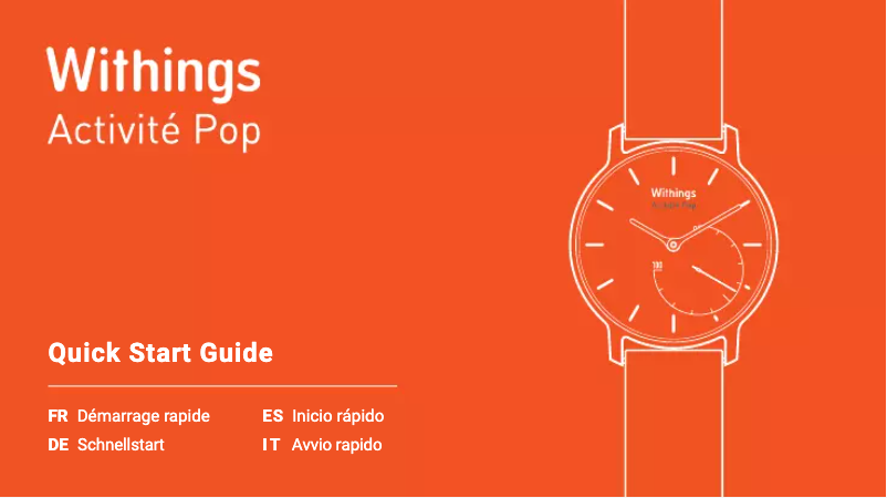 Image de la première page du manuel de l'appareil Activite