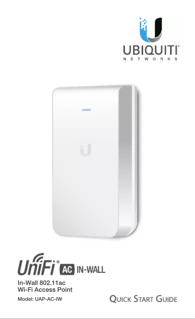 Page 1 de la notice Manuel utilisateur Ubiquiti Networks UniFi AC In-Wall UAP-AC-IW