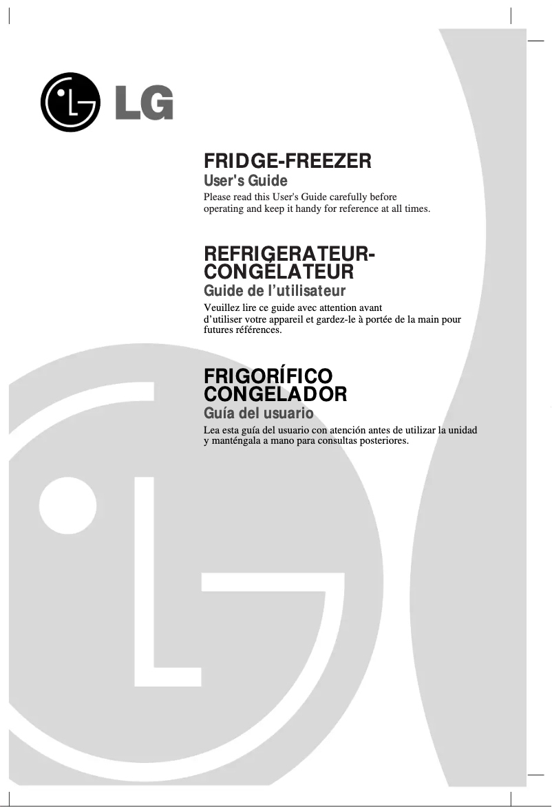 Image de la première page du manuel de l'appareil GR-F479BLQA