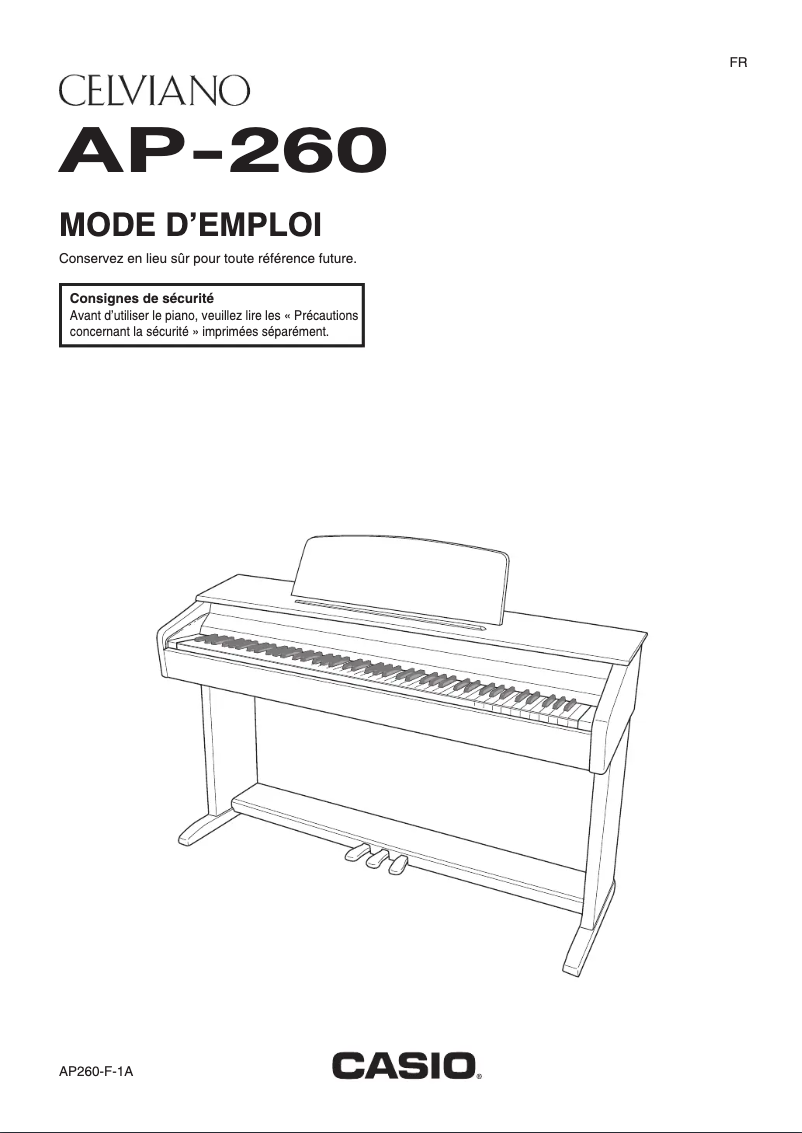 Page 1 de la notice Manuel utilisateur Casio Celviano AP-260
