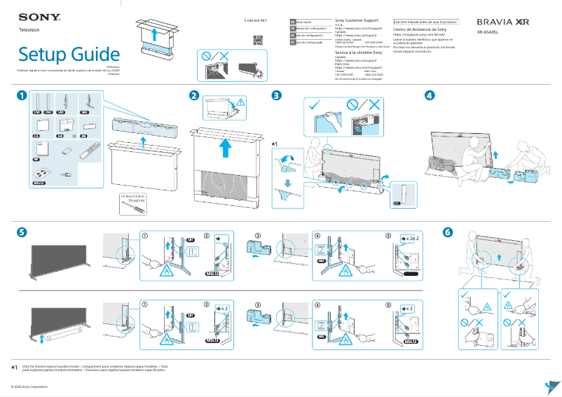 Image de la première page du manuel de l'appareil XR-65A95L
