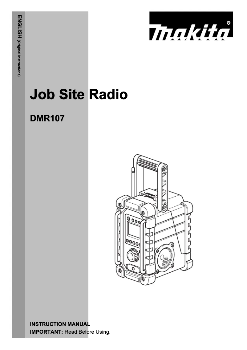 Page 1 de la notice Manuel utilisateur Makita DMR107W