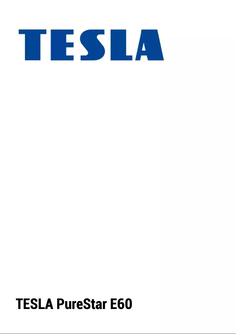 Page 1 de la notice Manuel utilisateur Tesla PureStar E60
