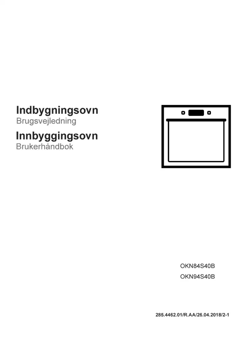 Page n°1 - Manuel utilisateur Blomberg OKN 84S40B