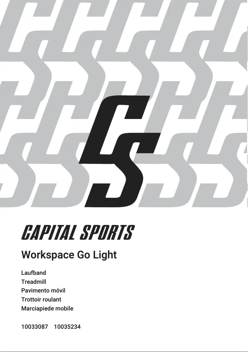 Page 1 de la notice Manuel utilisateur Capital Sports Workspace Go Light