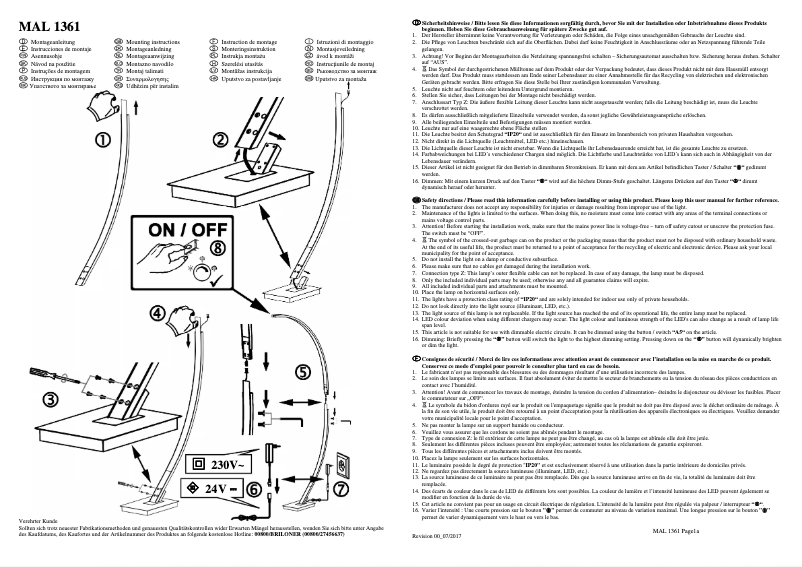 Image de la première page du manuel de l'appareil MAL 1361