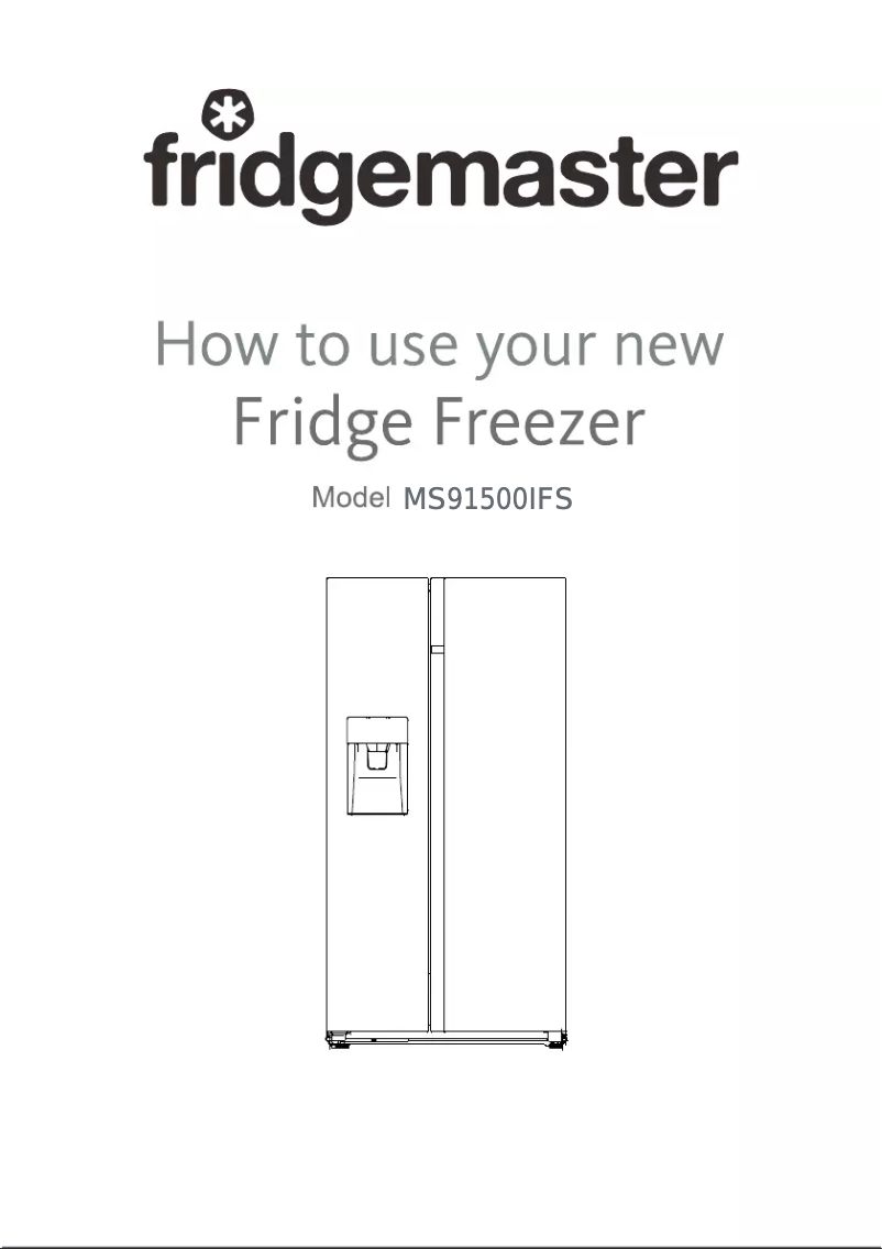 Page 1 de la notice Manuel utilisateur Fridgemaster MS91500IFS