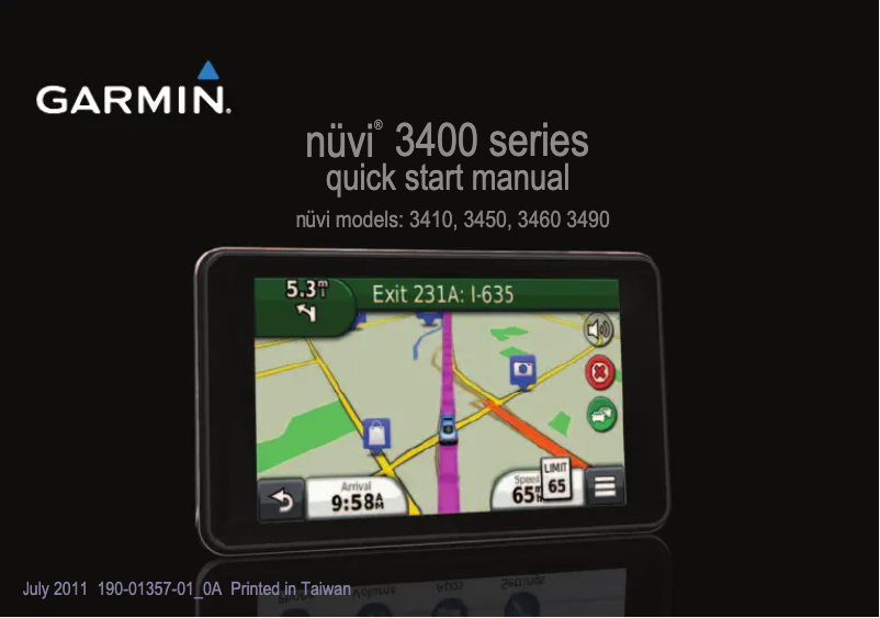 Page 1 de la notice Manuel utilisateur Garmin nüvi 3410