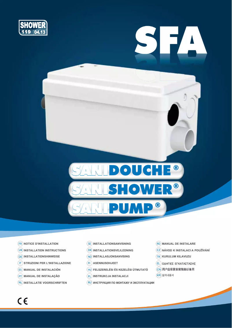 Image de la première page du manuel de l'appareil Sanidouche