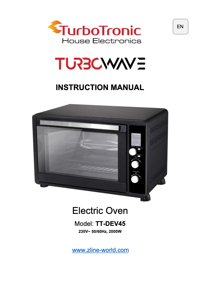 Page 1 de la notice Manuel utilisateur TurboTronic TurboWave TT-DEV45