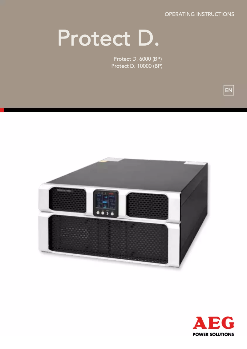 Page 1 de la notice Manuel utilisateur AEG Protect D. 6000