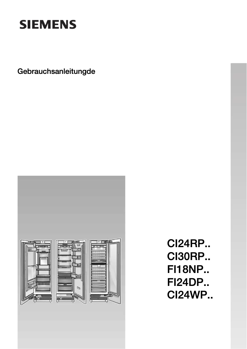 Page n°1 - Manuel utilisateur Siemens FI18NP30