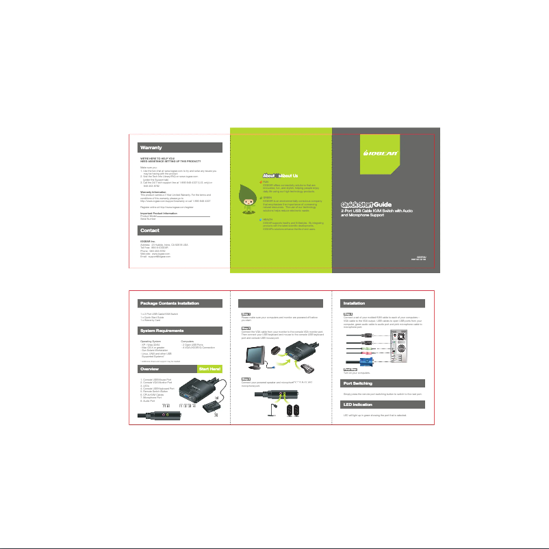 Page n°1 - Manuel utilisateur iogear GCS72U