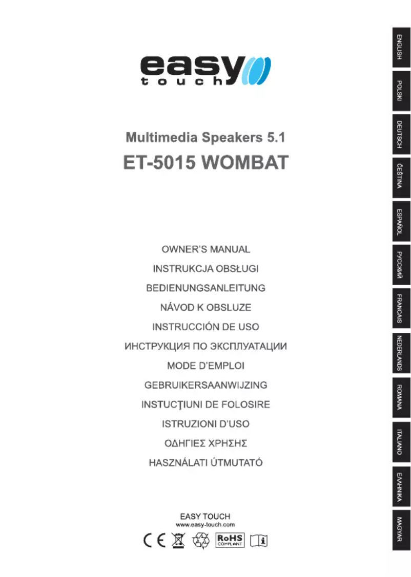 Página 1 del manual Manual de usuario EasyTouch WOMBAT