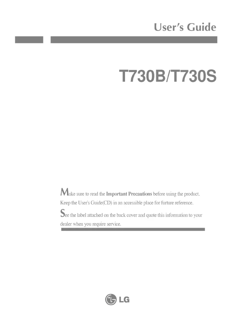 Image de la première page du manuel de l'appareil T730S