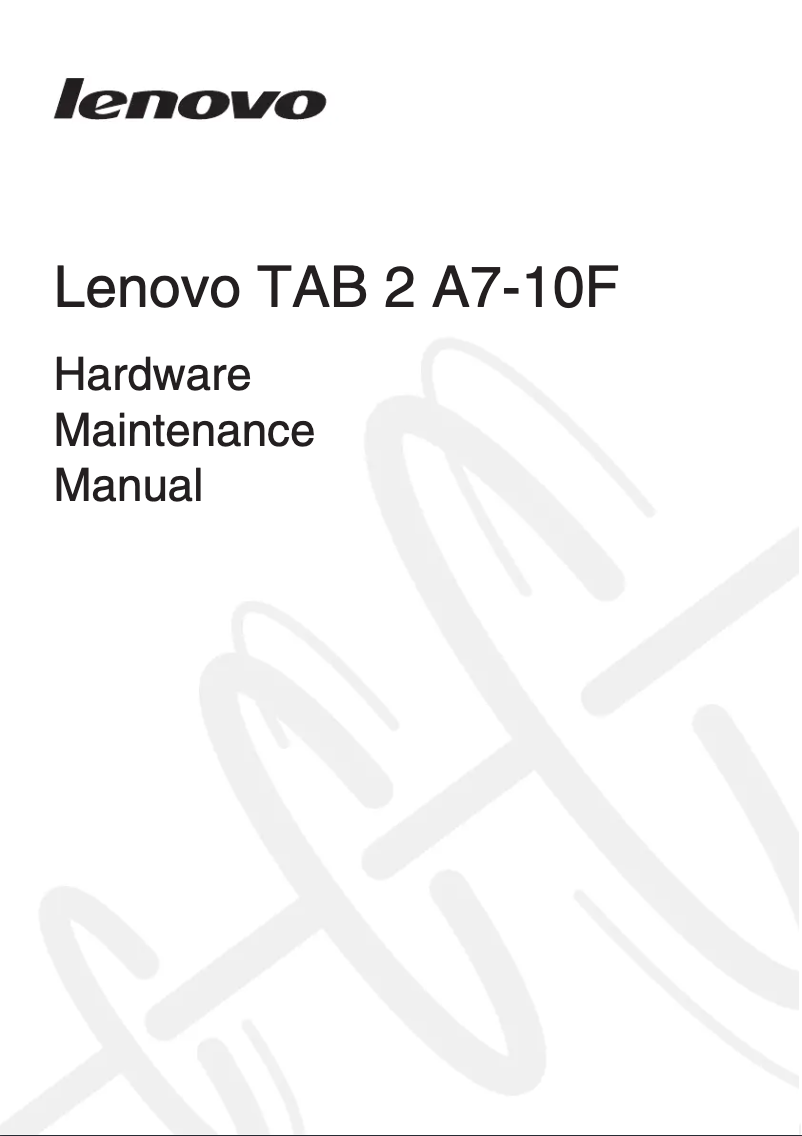 Page 1 de la notice Manuel utilisateur Lenovo Tab 2