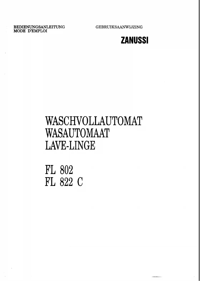 Image de la première page du manuel de l'appareil FL822C