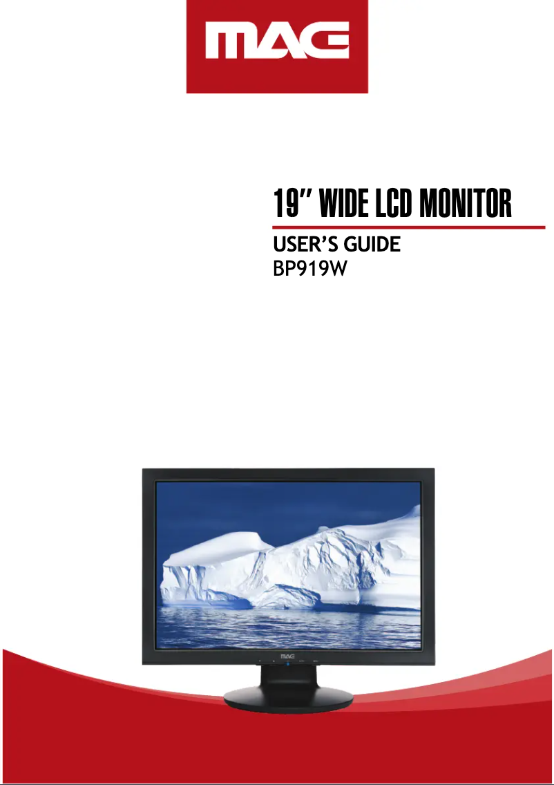 Image de la première page du manuel de l'appareil LT1919W