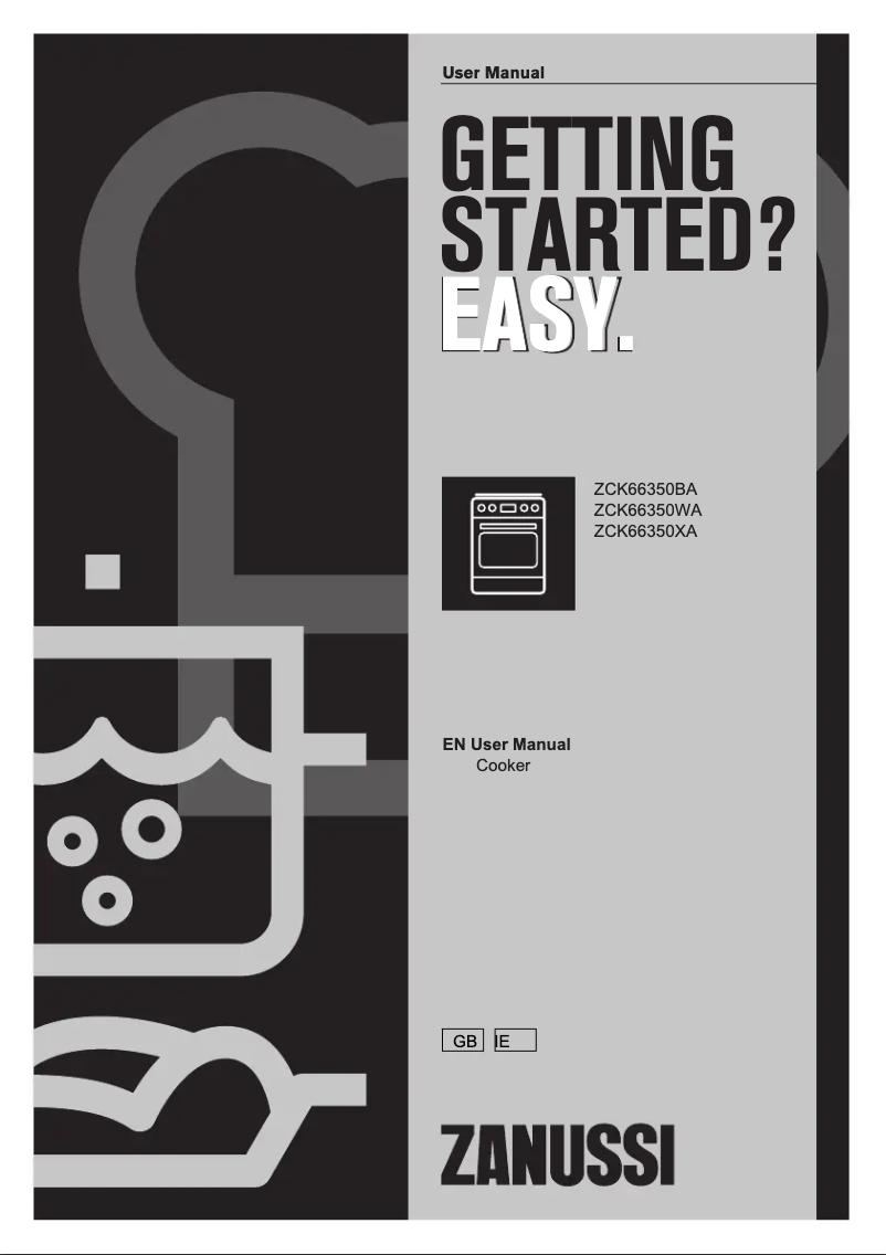 Page 1 de la notice Manuel utilisateur Zanussi ZCK66350WA