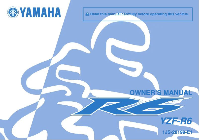 Image de la première page du manuel de l'appareil YZF-R6