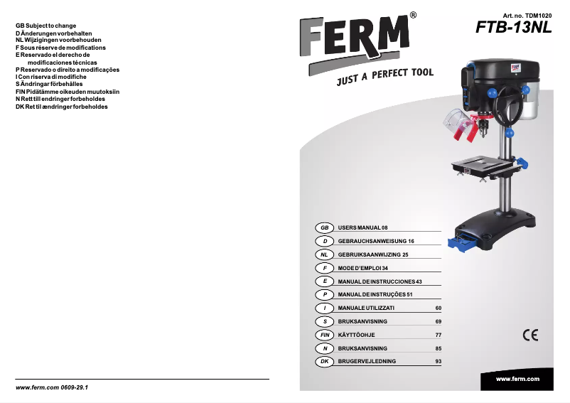 Imagen de la primera página del manual del dispositivo TDM1020