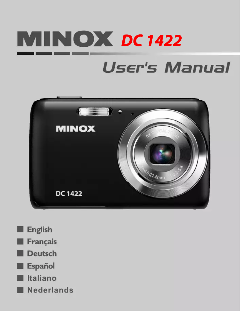 Page 1 de la notice Manuel utilisateur Minox DC 1422