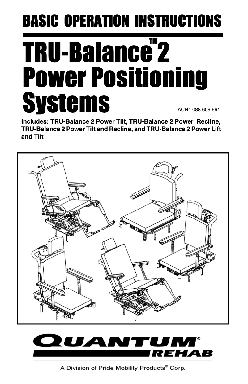Página 1 del manual Instrucciones / montaje Quantum TRU-Balance 2