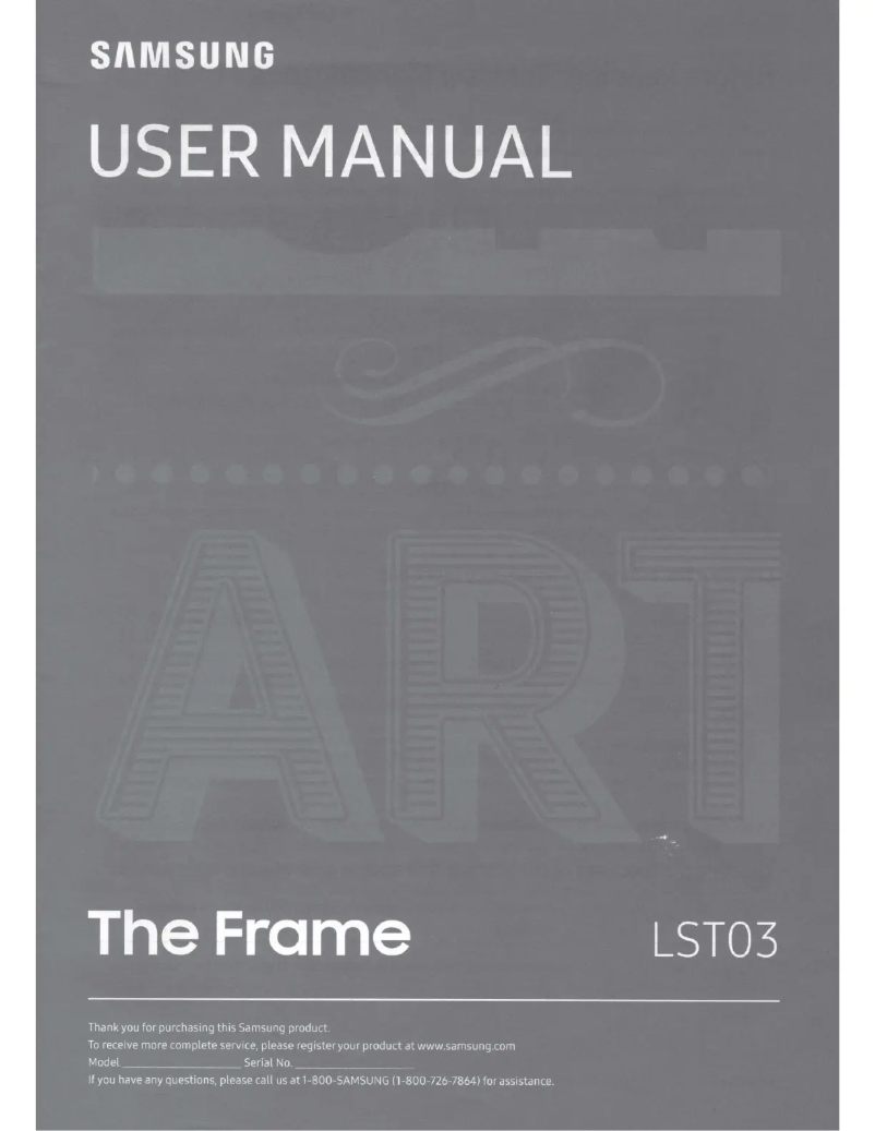 Page 1 de la notice Manuel utilisateur Samsung The Frame QN65LS03T