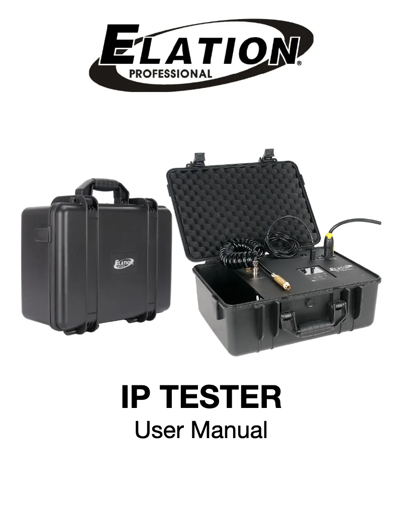 Image de la première page du manuel de l'appareil IP Tester