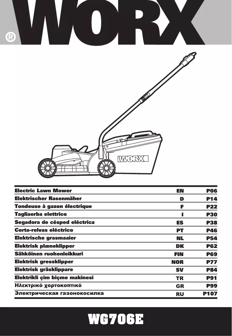 Page 1 de la notice Manuel utilisateur Worx WG706E
