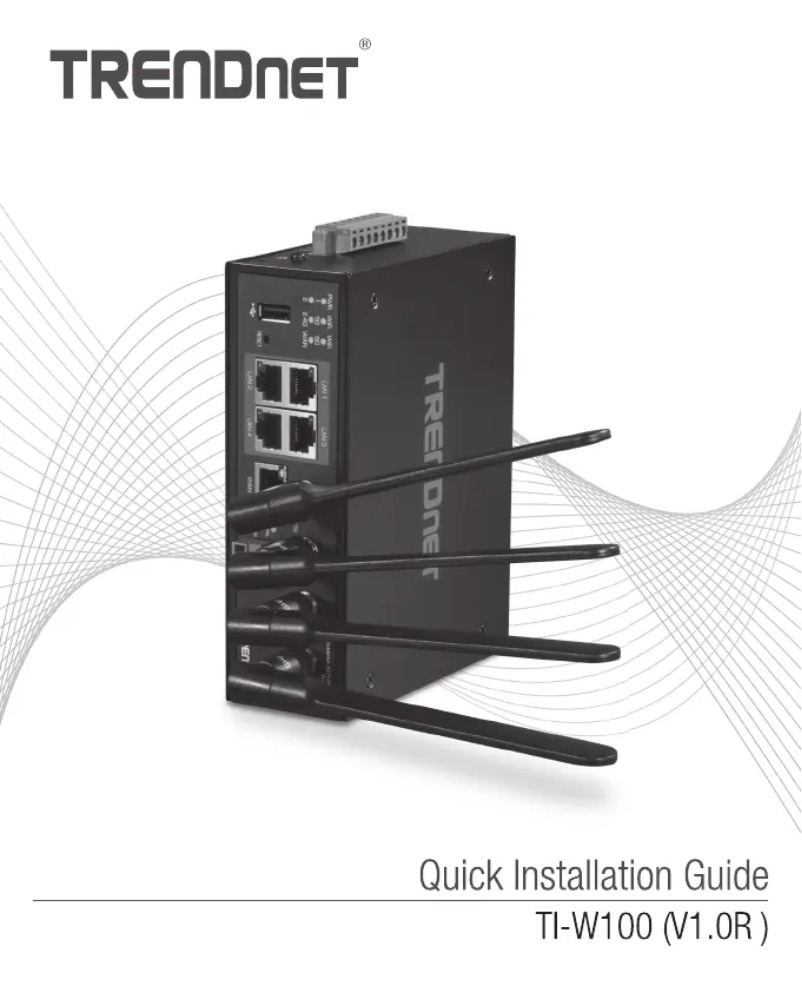 Page n°1 - Manuel utilisateur TRENDnet TI-W100