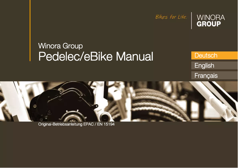 Image de la première page du manuel de l'appareil eBike
