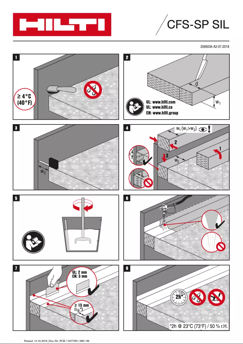 Page n°1 - Manuel utilisateur Hilti CFS-SP SIL