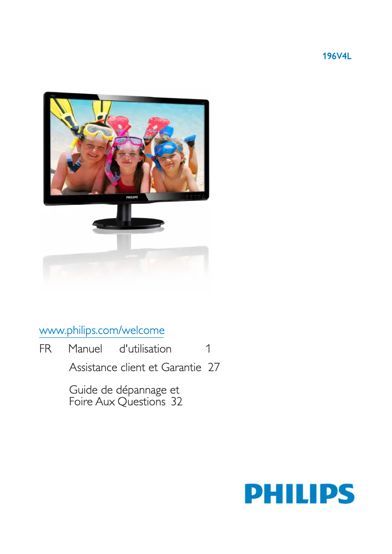 Page n°1 - Manuel utilisateur Philips 196V4LAB2