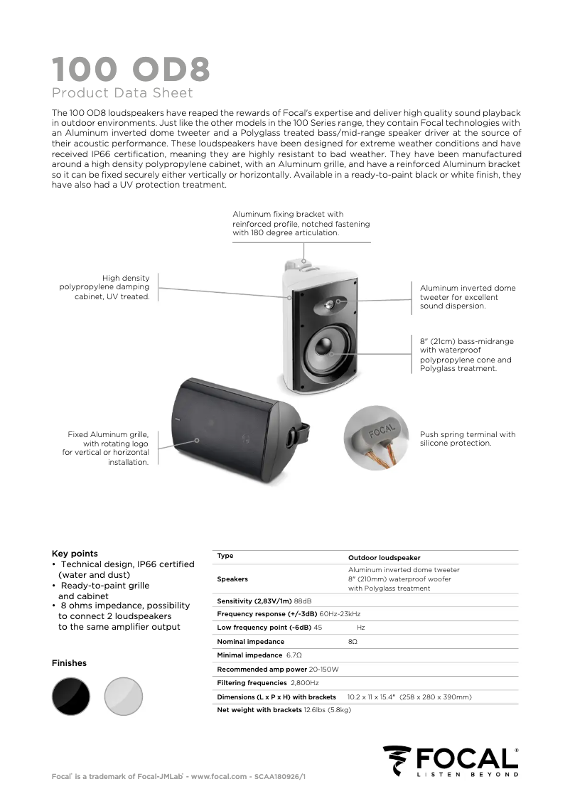 Imagen de la primera página del manual del dispositivo 100 OD8