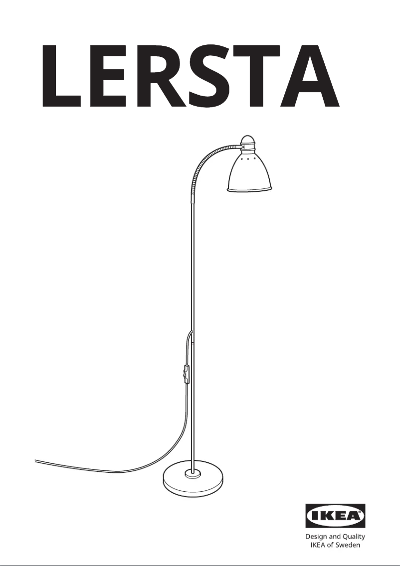 Page 1 de la notice Manuel utilisateur Ikea LERSTA 001.106.40