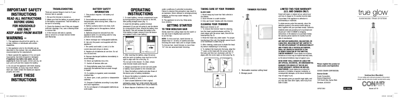 Page 1 de la notice Manuel utilisateur Conair LNT1R