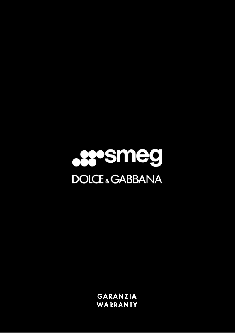 Page 1 de la notice Informations de garantie Smeg SMF03